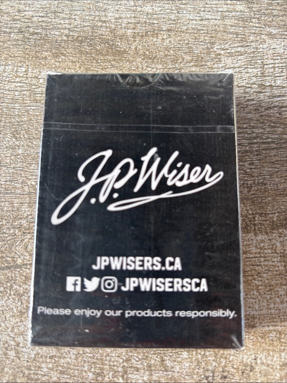 J.P. Wiser Black Box with Logo still in plastic